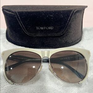 Tom Ford Ivory Leona Wayfarer Sunglasses